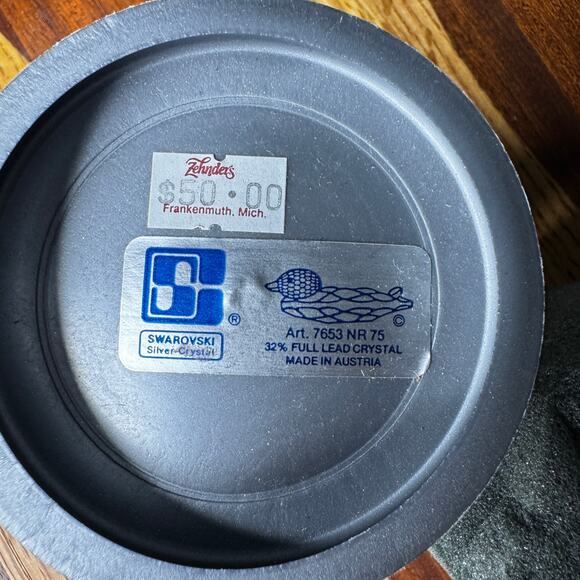 Swarovski Silver Crystal Duck 7653 NR 75 Box Figurine Mini Silver Beak Vintage - Picture 3 of 9